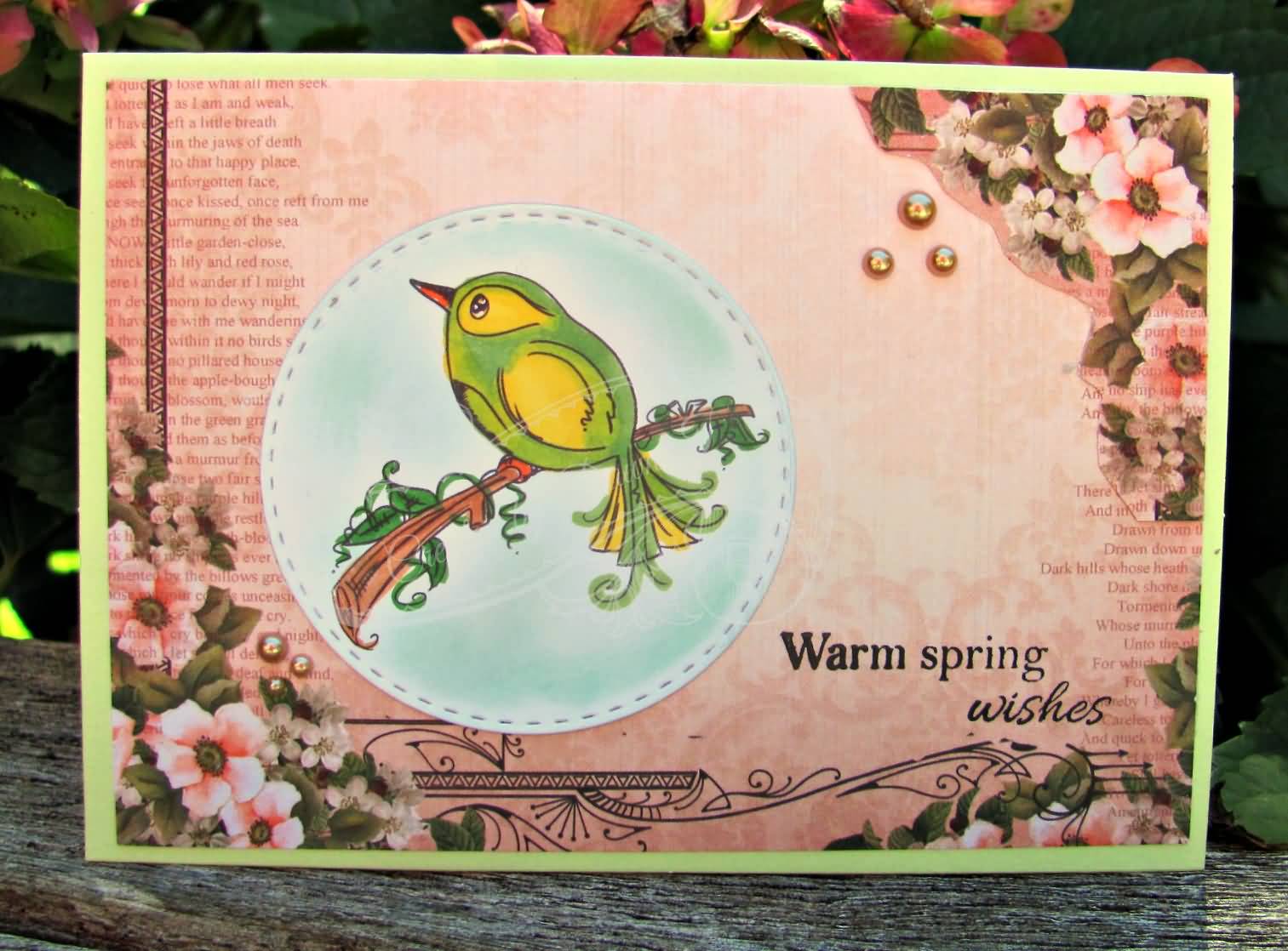 Warm Spring Wishes Greeting Card