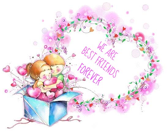 We Are Best Friends Forever Heart Of Flowers Clipart