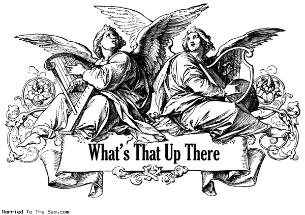 What's That Up There Angels Playing Stringed Harp Clipart