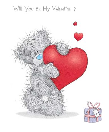 Will You Be My Valentine Tatty Teddy With Red Heart