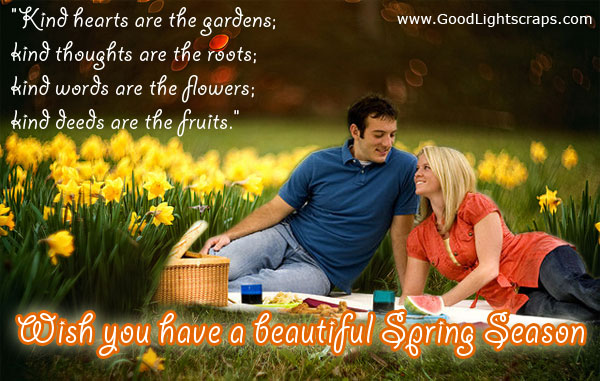 Wish You Have A Beautiful Spring Season Lovely Couple