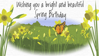 Wishing You A Bright And Beautiful Spring Birthday Greeting Card