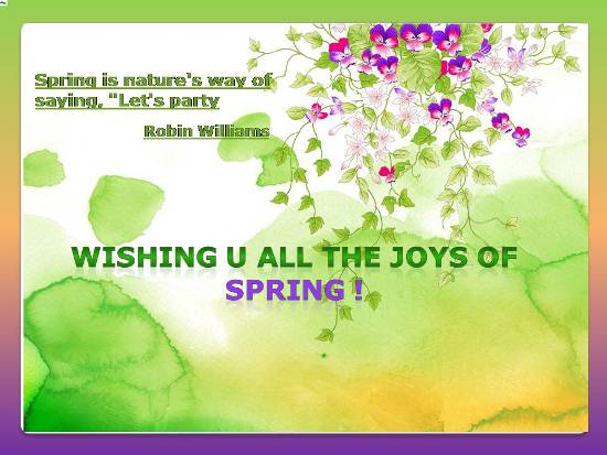 Wishing You All The Joys Of Spring Greeting Card