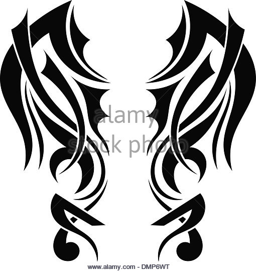 Wonderful Tribal Wings Tattoo Design