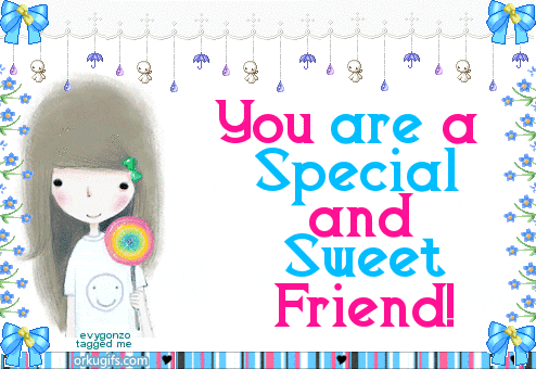 You Are A Special And Sweet Friend Girl Glitter Picture