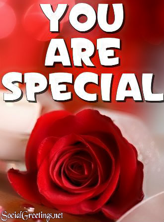 You Are Special Rose Flower Greeting Card