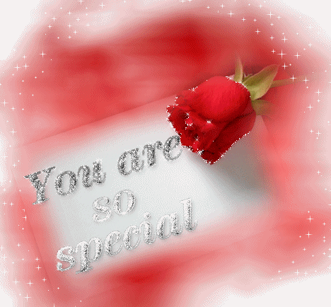 You Are Special Rose Glitter Ecard