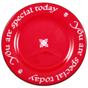 You Are Special Today Red Plate Image