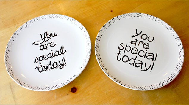 You Are Special Today Two Plates Picture