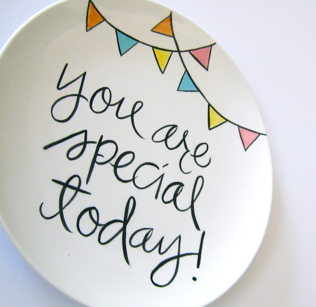 You Are Special Today White Plate Picture