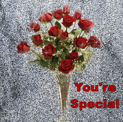 You're Special Rose Flower Bouquet Glitter