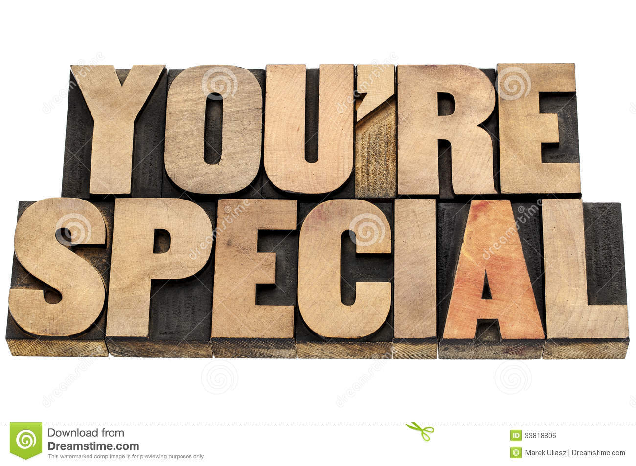 You're Special Wood Text Picture