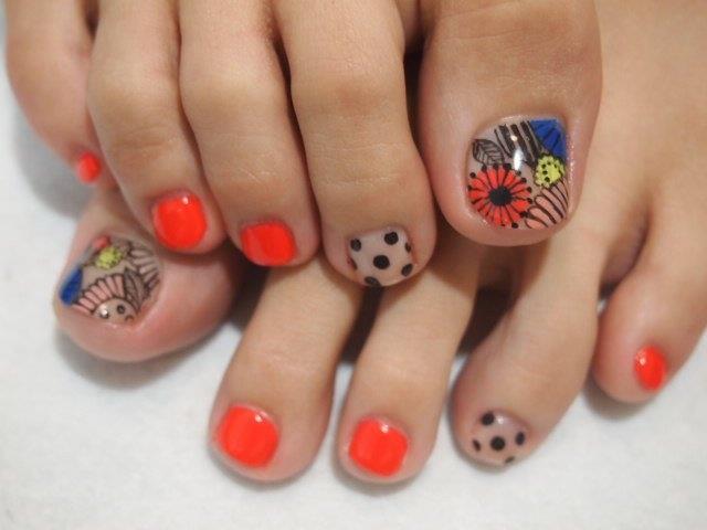 Adorable Toe Nail Art Design Idea