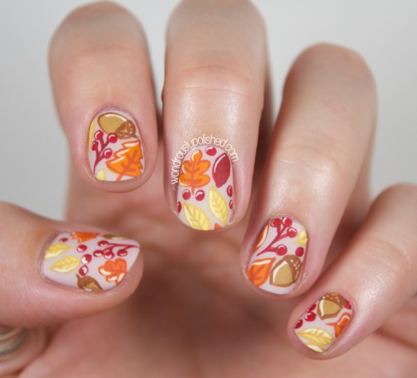 Amazing Autumn Flowers Nail Art Ideas