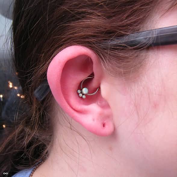 Awesome Daith Piercing On Right Ear