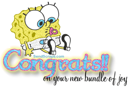 Baby Spongebob Congrats On Your New New Bundle Of Joy Glitter