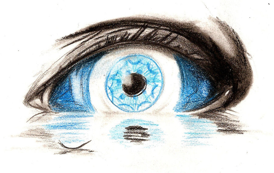 Beautiful Evil Eye Reflection In Water Tattoo Design By SimplyTattoo