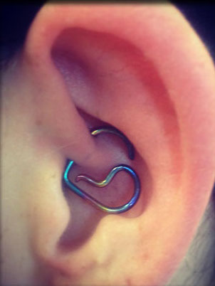 Blue Heart Ring Daith Piercing Picture For Girls