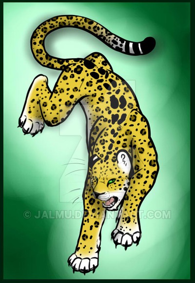 Colored Jaguar Tattoo Design By Jalmu
