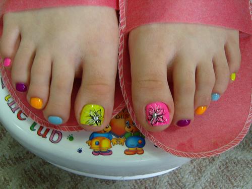 Colorful Toe Nail Art Designs