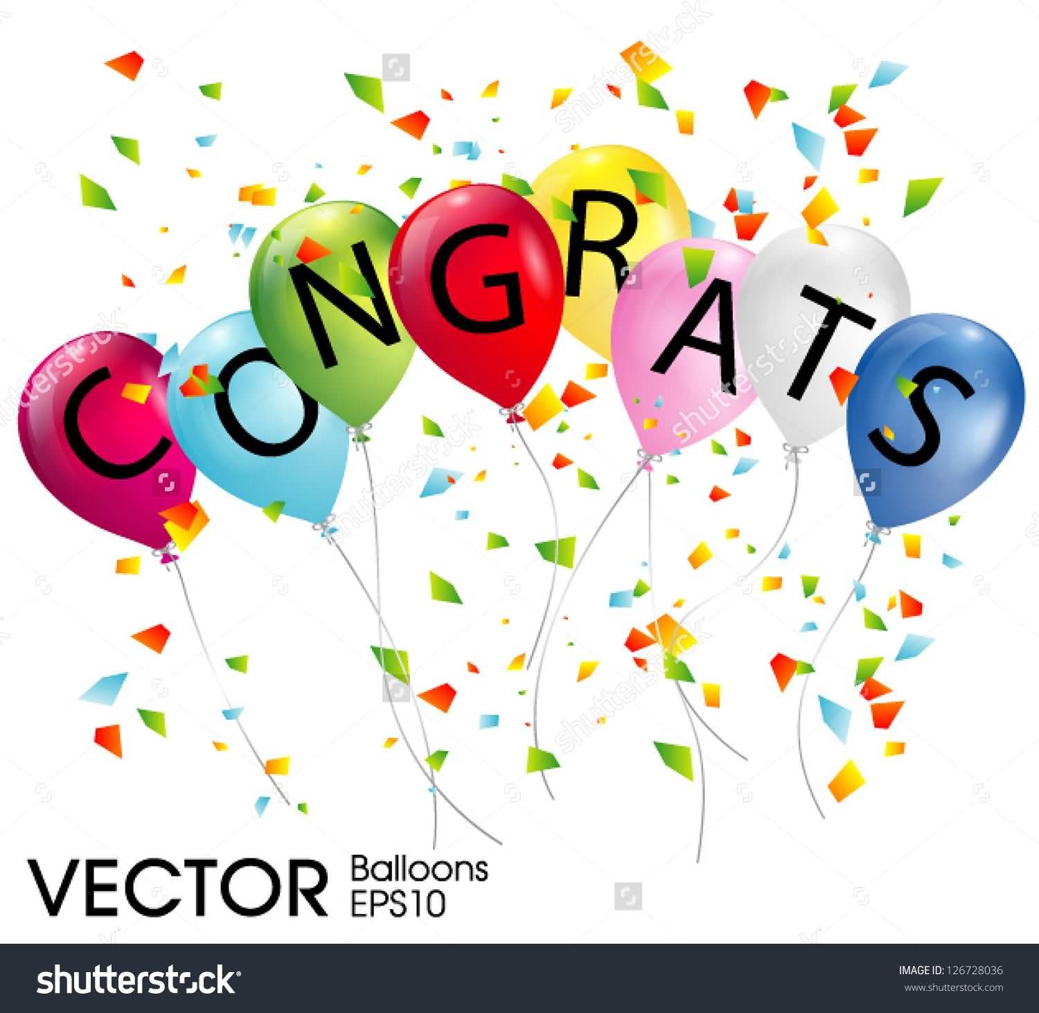 Congrats Colorful Balloons Picture