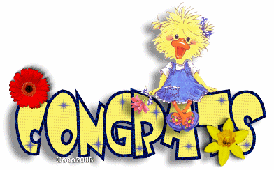 Congrats Cute Chicken And Flower Glitter