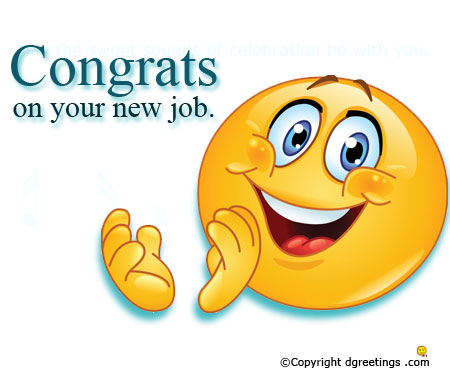 Congrats On Your New Job Smiley Picture