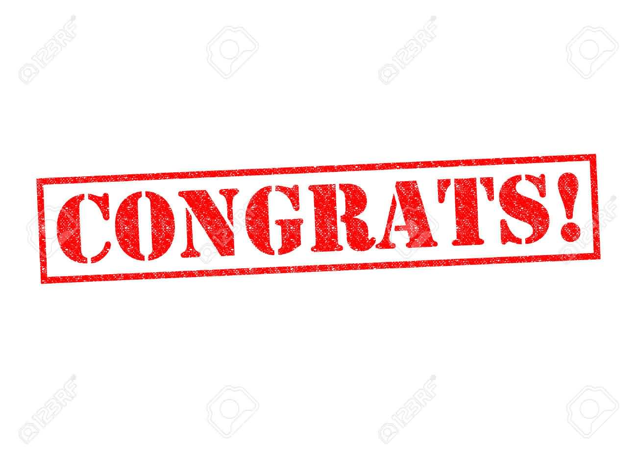 Congrats Red Rubber Stamp Over A White Background