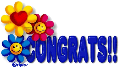 Congrats Smiley Flowers Picture