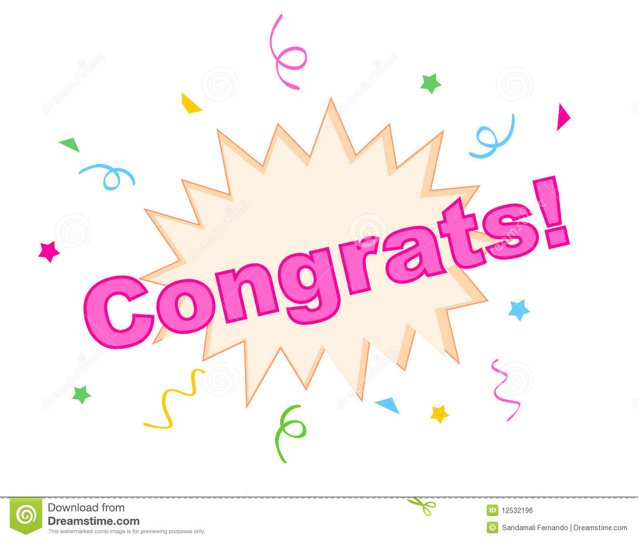 Congrats Wishes Clipart Image