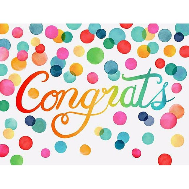 Congrats Wishes With Colorful Dots Card
