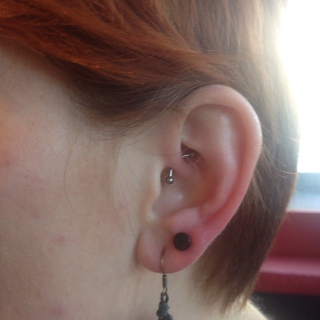 Curved Barbell Daith Piercing For Girls