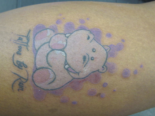 Cute Little Hippo Tattoo