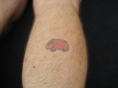 Cute Small Hippo Tattoo