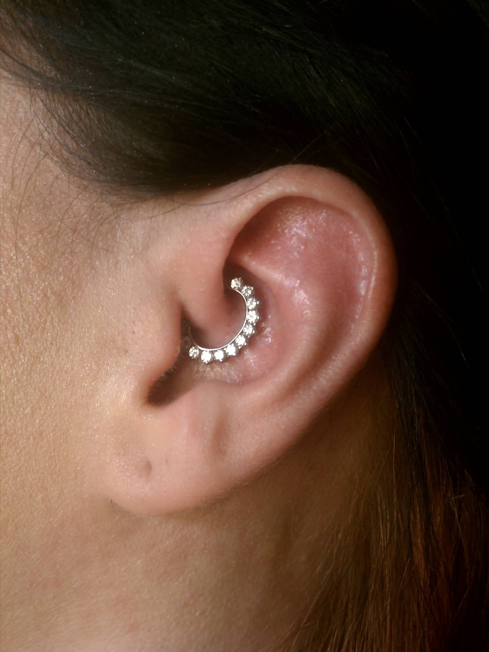 Daith Piercing With Beautiful Jewelry