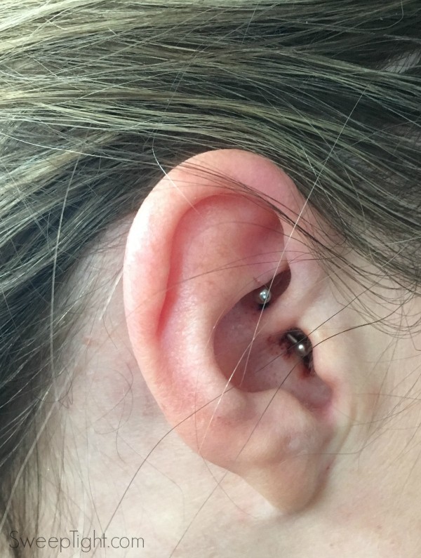 Daith Piercing With Silver Barbell