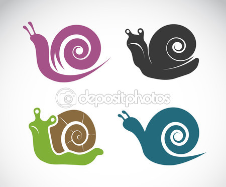 Different Colored Snail Tattoo Samples Set