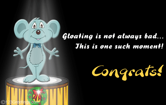 Gloating Is Not Always Bad This Is One Such Moment Congrats Mouse Clipart