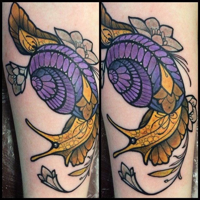 Gorgeous Snail Tattoo