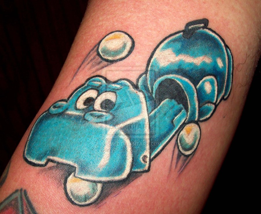 Hungry Hippos Game Toy Traditional Tattoo