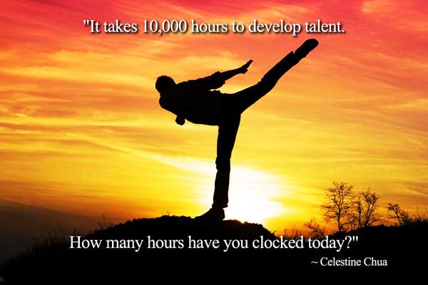 It takes 10000 hours to develop talent. How many hours have you clocked today
