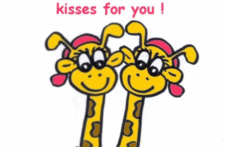 Kisses For You On National Kissing Day Loving Giraffe’s
