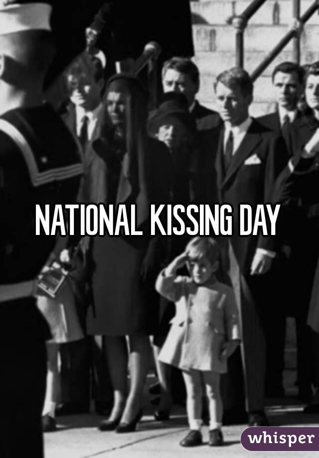 National Kissing Day Kid Saluting Picture
