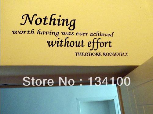 Nothing Worth Having Was Ever Achieved Without Effort - Theodore Roosevelt