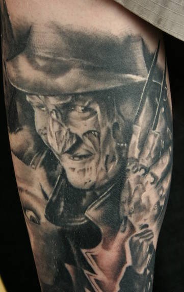 Realistic Color Freddy Krueger Tattoo