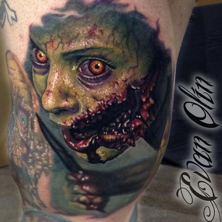 Realistic Evil Dead Girl Of Evil Dead Tattoo