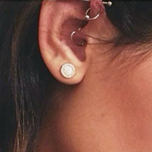 Right Ear Lobe And Daith Piercing For Girls