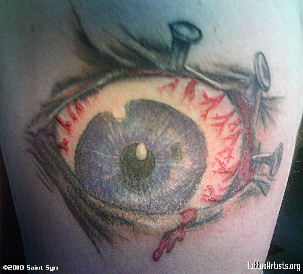 Scary Evil Eye Tattoo