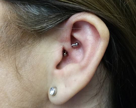 Silver Curved Barbell Daith Piercing Picture