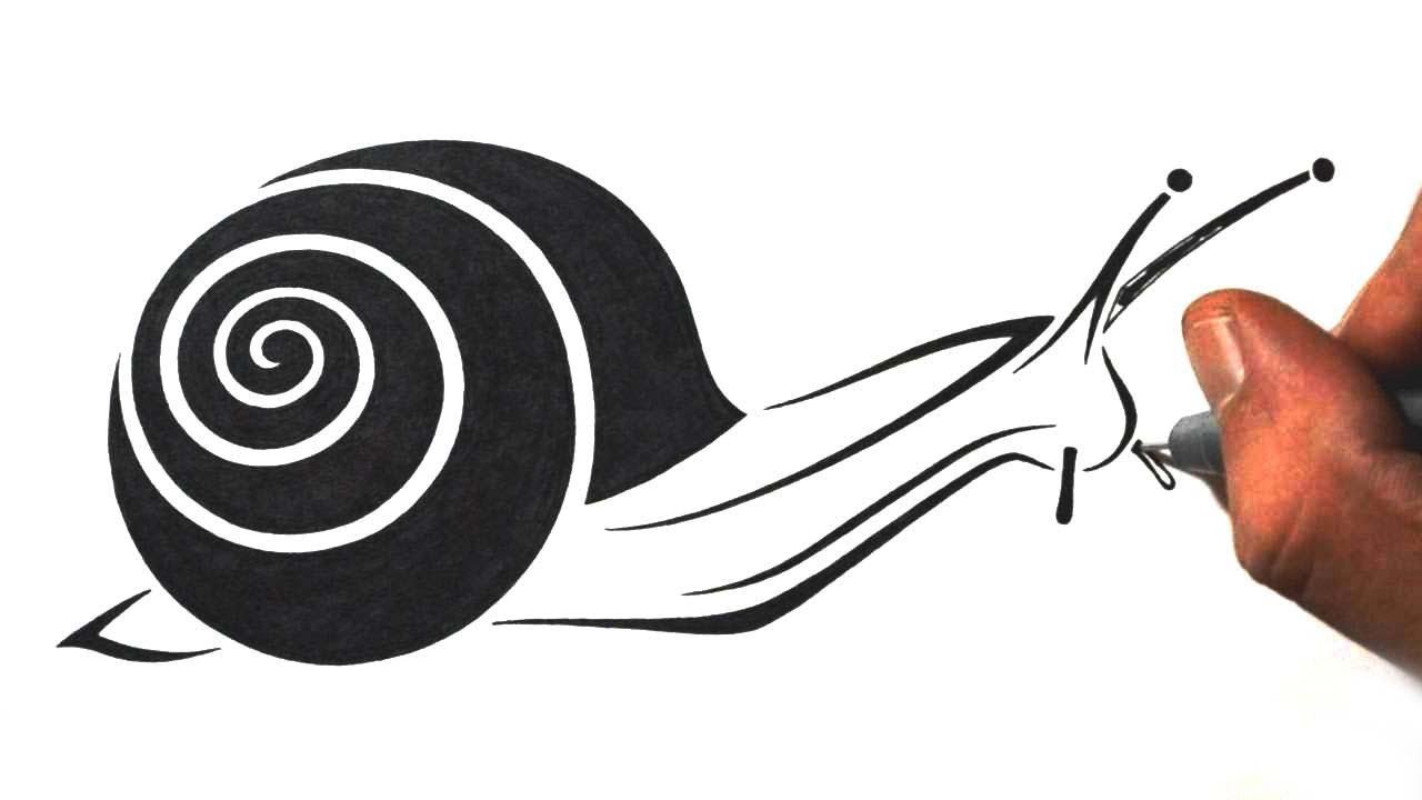 Simple Black Tribal Snail Tattoo Design